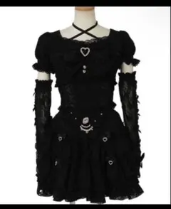 リズリサlizlisa アームウォーマー付ビスチェトップス black ブラック
