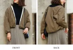 タグ付き新品　裏ボアブルゾン　ネイビー ボアジャケット　M