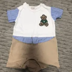 クマ刺繍ロンパース サイズ80