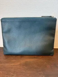 レザーポーチ　ターコイズブルー