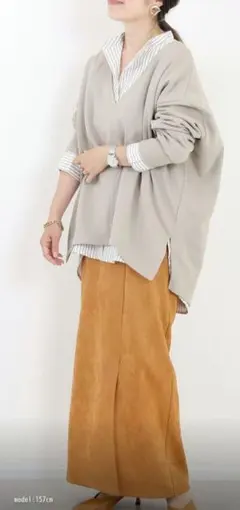 グレー オーバーサイズ セーター Aletta vita