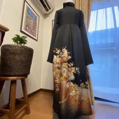 【着物リメイク】フォーマル バックリボンドレス