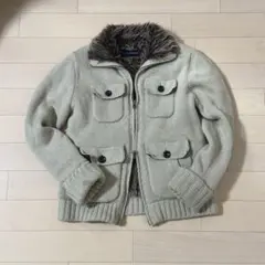 ファー付きニット y2k お兄様系 鬼ファー 着画あり