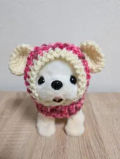 ハンドメイド犬帽子127 くま耳18〜24サイズ