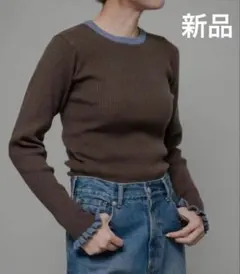新品　アーバンリサーチサニーレーベル『洗濯可』袖口フリルクルーネックプルオーバー