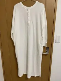 サーマルワンピース　長袖　ホワイト
