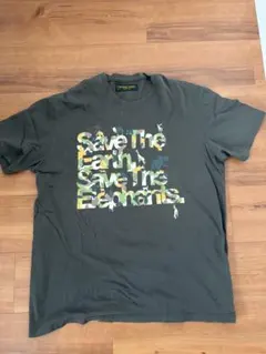 セール　HUNTING WORLD Tシャツ カーキ ロゴプリントのサムネイル
