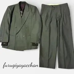 ダークグレー ダブルスーツ 4点セット 成人式 90s ビンテージ　菅田将暉