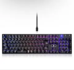 e元素メカニカル式ゲーミングキーボード 赤軸・青軸を採用 フルサイズ109キー