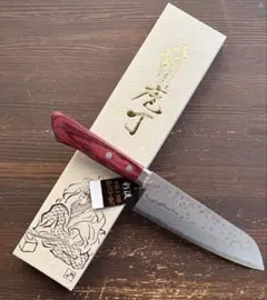 新作 増谷刃物 訓平作 三徳包丁VG10ステンレス雪華（せっか）口金有 緑