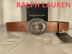 【新品タグ付き】高級コンチョベルト　RLL ローレンラルフローレン　本革/正規品