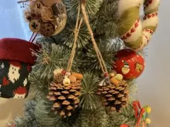 松ぼっくりオーナメント　2個セット　クリスマス　小物　ハンドメイド