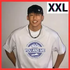 【1点限り】Tシャツ レディース メンズ  ホワイト XXL　韓国　トップス