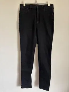 GU デニムスリムパンツ スキニー 73(L) クロ ブラック