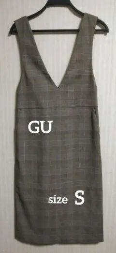 GU  レディース　ジャンパースカート　S チェック柄