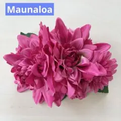 훌라 댄스 타히티안 마우나 로아 헤어 오너먼트 헤어 클립 달리아 핑크