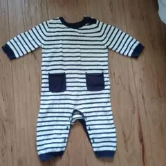 babyGap ストライプロンパース 3-6M