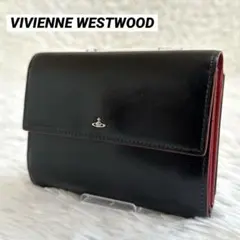 良品✨ヴィヴィアンウエストウッド がま口 三つ折り財布 タイニーオーブ レザー
