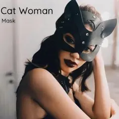 猫 仮面 マスク 猫耳 コスプレ ハロウィン アニマル 黒 icoc382