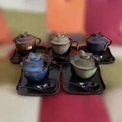 茶碗蒸し用マグカップ5客セット　ミニレンゲ付きのサムネイル