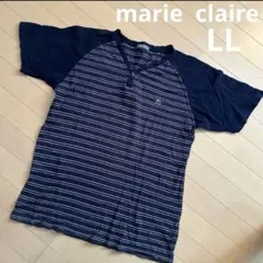 マリクレール　ボーダーTシャツ　紺×白のサムネイル
