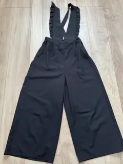 ブラックフリルオーバーオール 150