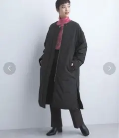 美品 グリーンレーベルリラクシング リバーシブルキルトダウン 36 黒