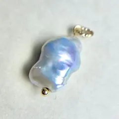 14kgf 淡水パール バロックパール チャーム ネックレス ペンダント トップ