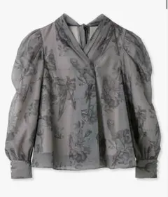 SNIDEL オーガンジー シースルーブラウス グレー 2way