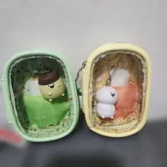 お文具といっしょ フィギュア付きポーチ 2個セット