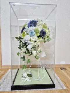 ウェディングブーケ　ブートニア　スタンド付き　プリザーブドフラワー　造花　結婚式