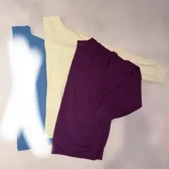 【4枚セット】ユニクロ ソフトニットフリースモックネックT