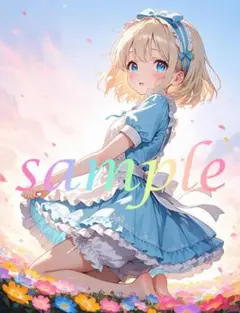 c818 かわいい イラスト アニメ A4ポスター