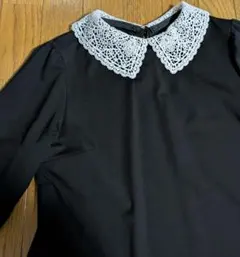 COMME CA ISM　レース襟ワンピース