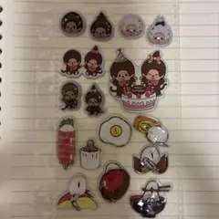 ボンボンドロップシール正規品他おすそ分け モンチッチ、たまご足シールなど