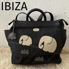 未使用　IBIZA　イビサ　レザー×ナイロン　リュック　象デザイン　可愛い　軽い