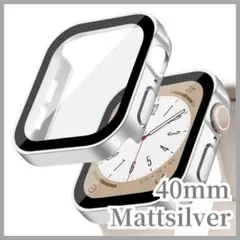 シルバー 軽量 40mm 耐衝撃 キズ防止 防水 アップルウォッチ カバー
