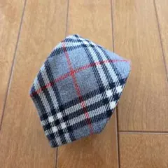 バーバリーズ ネクタイ グレー ブラック ホワイト レッド チェック ウールのサムネイル