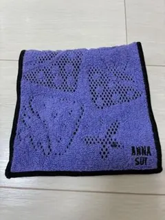 ANNA SUI タオルハンカチ ポーチ パープル ブラックのサムネイル