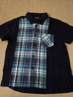 COMME CA ISM 半袖シャツ 120A ネイビー