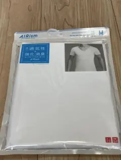 UNIQLO エアリズム VネックTシャツ M ホワイト