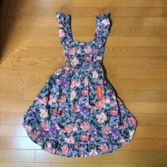 【未使用】KENZO ケンゾー　花柄 フリル エプロン　可愛い　綺麗　レトロのサムネイル