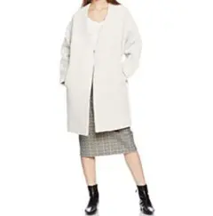 FRAY I.D ナッピングコート／コクーンコート　アイボリー