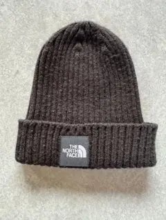 THE NORTH FACE リブ編みニット帽 ダークグレー