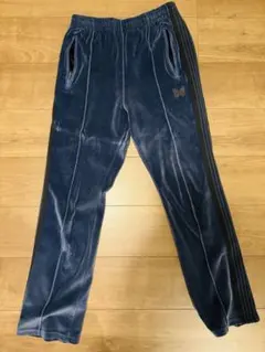 Needles トラックパンツ ベロア ブルー