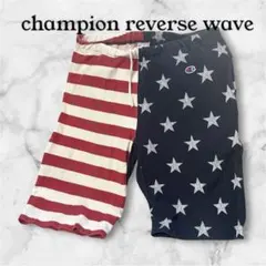 【希少デザイン】チャンピオン リバースウィーブ 星条旗 クレイジーパターン L
