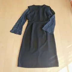 ユナイテッドトウキョウ レーススリーブワンピース ネイビー S フォーマル