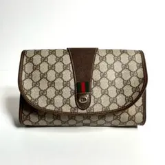 【超美品✨】オールド グッチ シェリーライン クラッチバッグ GGスプリーム