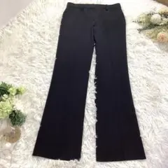 セオリー theory ウール混 ストレートパンツ 黒 2 M センタープレスのサムネイル
