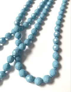 ヴィンテージ ガラスビーズ ロングネックレス